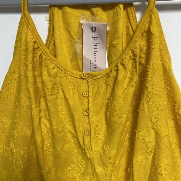 Philosophy Top Sleeveless Loose Fit Mustard Size S - Picture 2 of 5